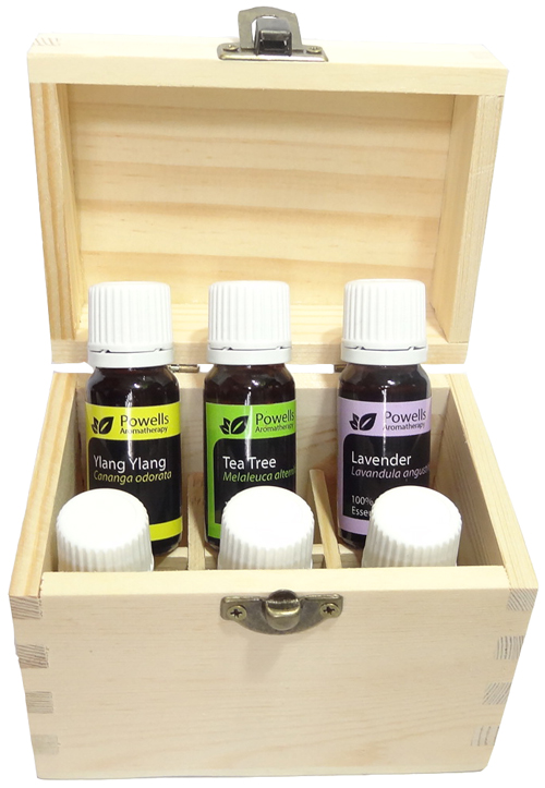 Set Four 6 essential oils boxed set (Pine Box)