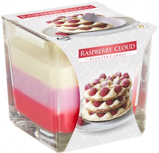Rainbow Double Wick Scented Candle - Raspberry Cloud