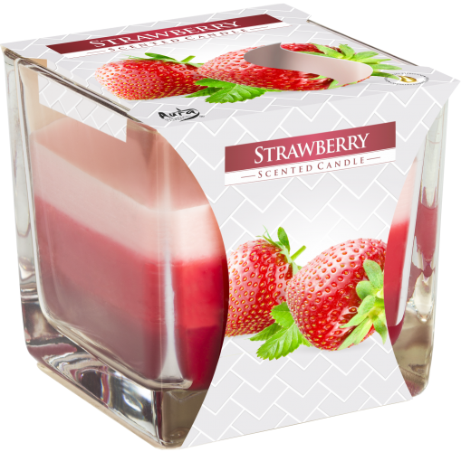 Rainbow Double Wick Scented Candle - Strawberry