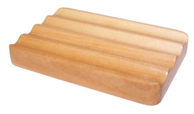Wood Soap Dish - Corrugated