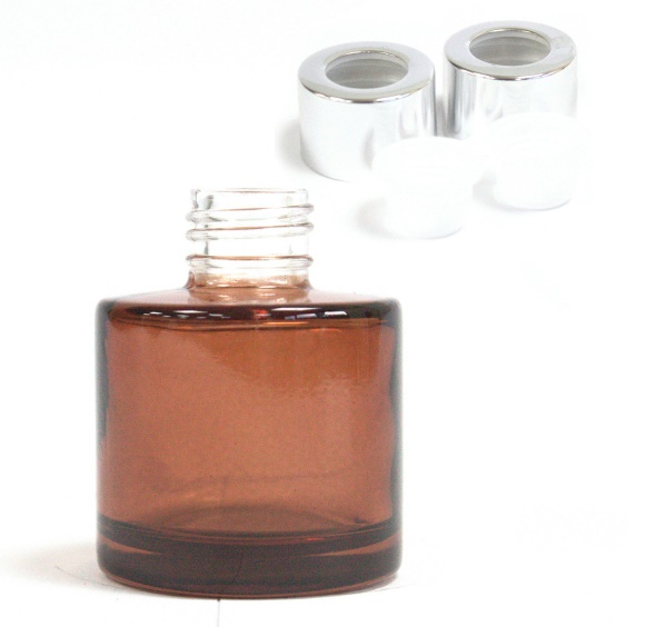 50ml Round Reed Diffuser Bottlle & Lid - Amber