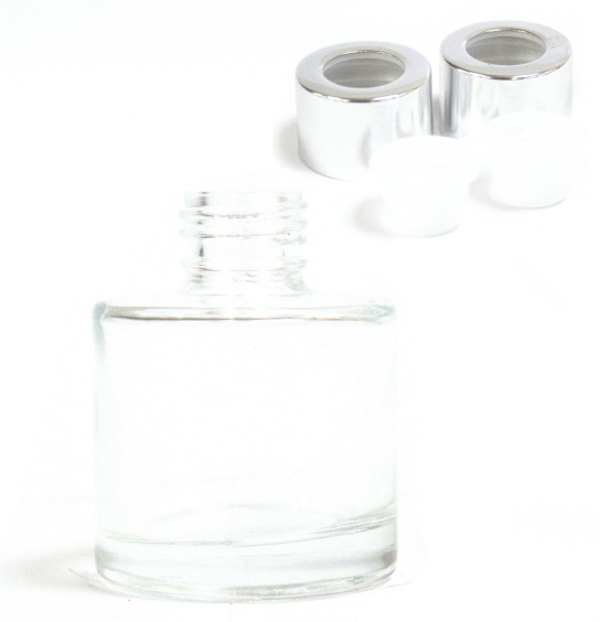 50 ml Round Reed Diffuser Bottlle & Lid - Clear