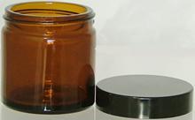 60ml Amber Glass Jar with Black Lid
