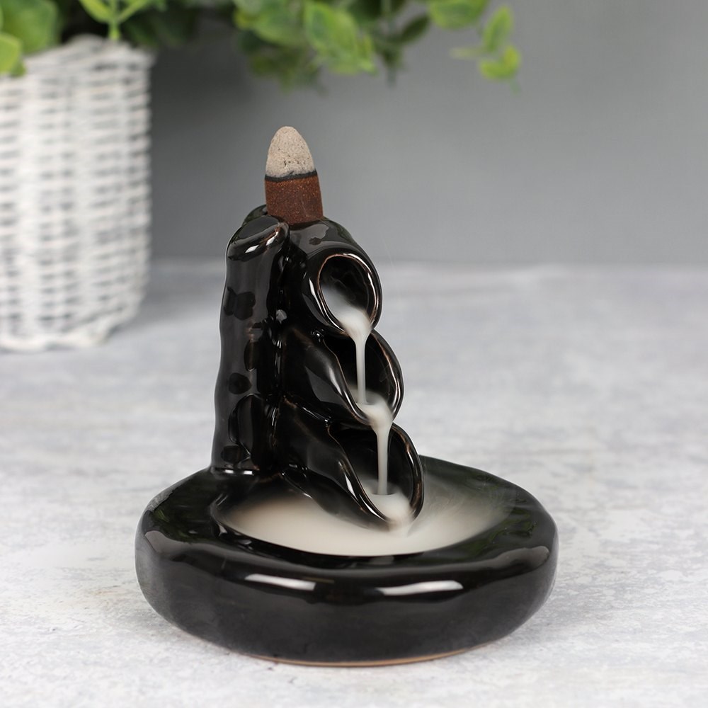 Bamboo Waterfall Backflow Incense Burner - With 10 x Free Cones