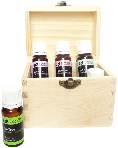 Set Six 6 essential oils boxed set (Pine Box)