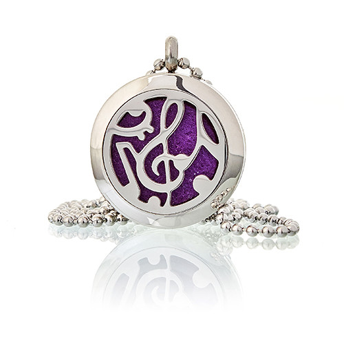 Aromatherapy Diffuser Necklace - Music Notes