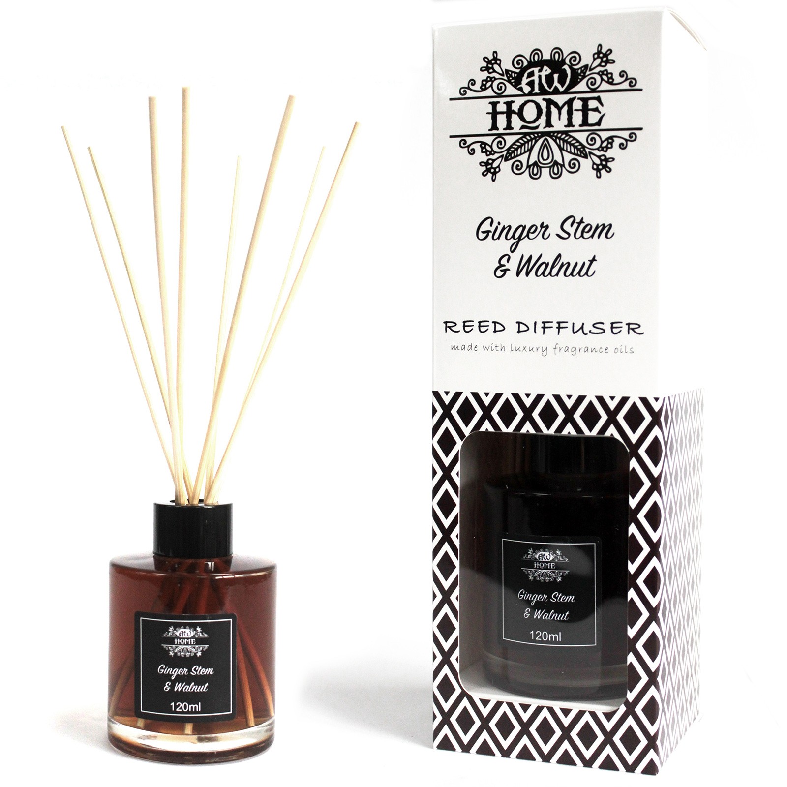 Ginger Stem and Walnut - 120ml Reed Diffuser