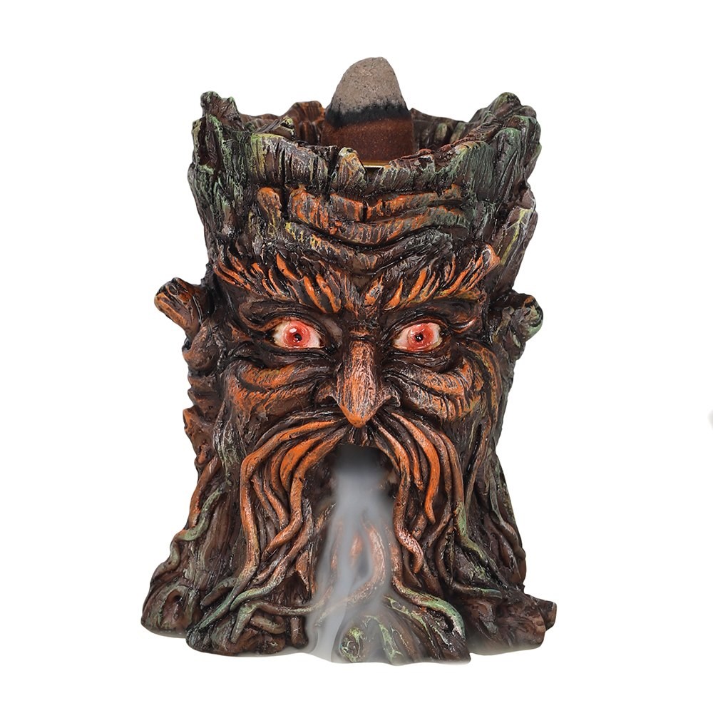 Green Man Backflow Incense Burner - With 10 x Free Cones