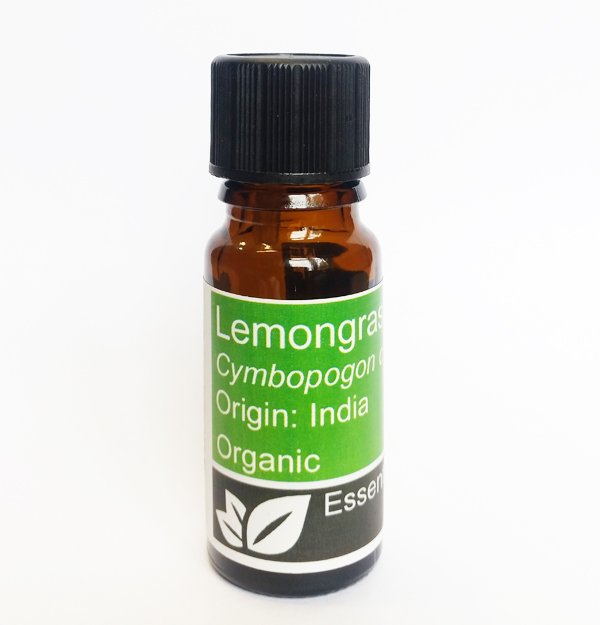 Organic Lemongrass Essential Oil (cymbopogon citratus) 10ml
