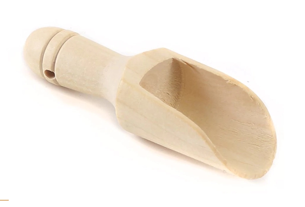 Mini Wooden Scoop, Bath Salts Spoon