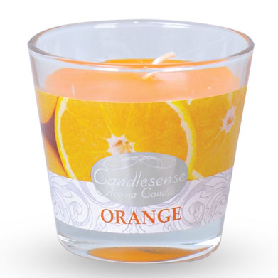 Wax Scented Jar Candle - Orange