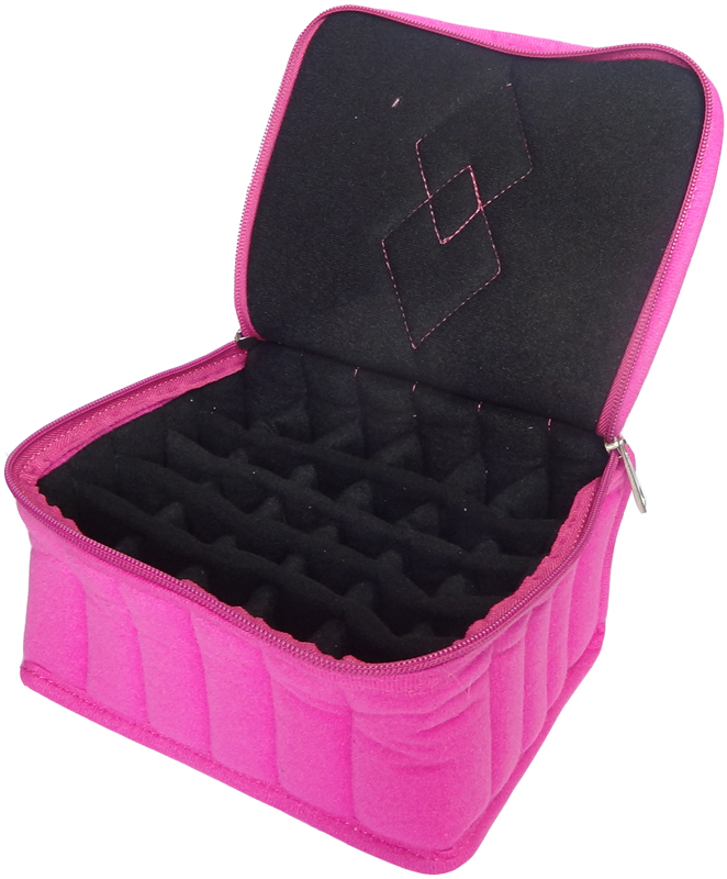 Pink essential oil carry case for 16 bottles