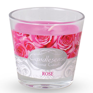 Wax Scented Jar Candle - Rose