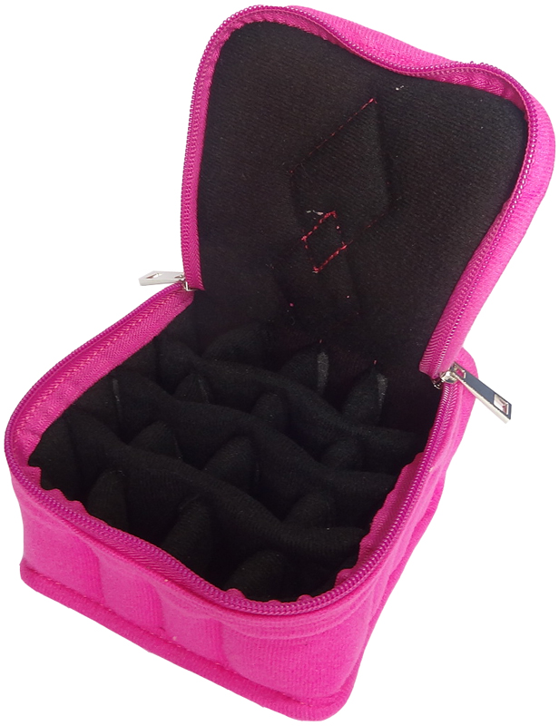 Rosy Pink essential oil carry case for 16 bottles