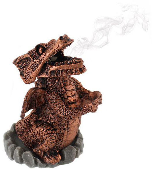 Smoking Dragon Incense Holder, Burner, Copper
