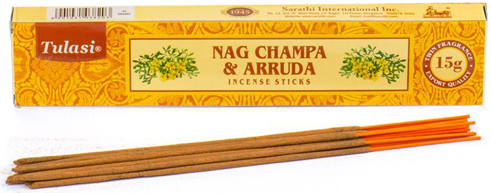 Tulasi Arruda & Nag Champa Incense Sticks - 15g Pack