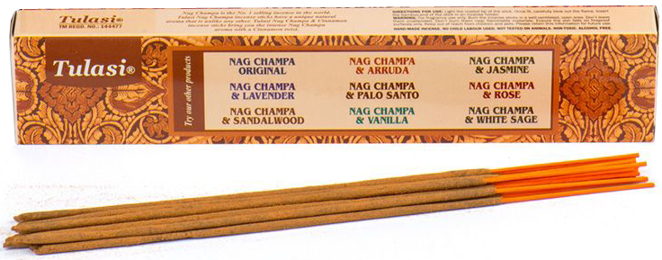 Tulasi Cinnamon & Nag Champa Incense Sticks - 15g Pack