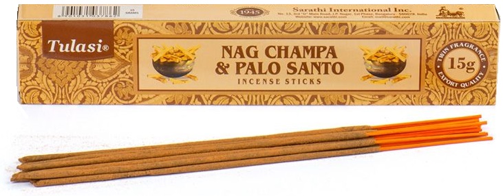 Tulasi Palo Santo & Nag Champa Incense Sticks - 15g Pack