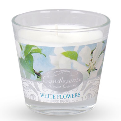 Wax Scented Jar Candle - White Flowers